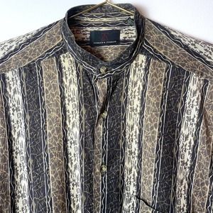 Retro 80s/90s Zeidler & Zeidler Geometric Button Up Shirt - Medium